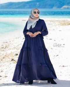 baju muslim dress gamis gaun wanita perempuan dewasa lengan panjang kondangan zalia arrafi bahan rayon motif rempel adem ori premium lebaran idul fitri terbaru terlaris terkini kekinian fashion viral 2022 gratis ongkir CoD bayar di tempat