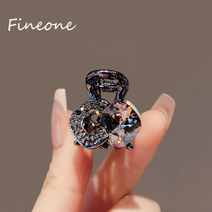 New Alloy Rhinestone Black Hair Crab Claw For Ladies Women Headwear Elegant Shining Hairpins