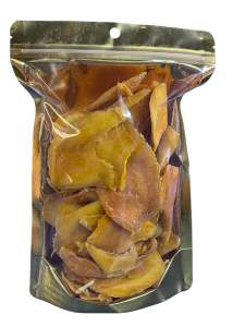 มะม่วงแก้วขมิ้นชิ้นข้างอบแห้งโรชูก้า เนื้อหนึบรสชาติเปรี้ยวเปรี้ยวหวานหวานอร่อยค่ะ