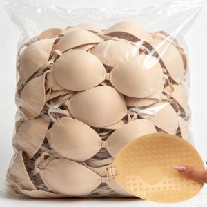 Women Invisible Strapless Push Up Sticky Bra Thickened Adhesive Nipple Covers Reusable Multi-Way Breast Lift Pasties Petals Hot