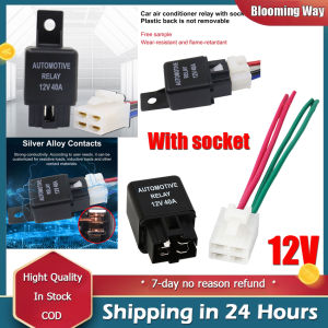 🚚 Local Delivery🚚12V 40A SPDT Automotive Relay with Socket Wiring Harness - Heavy Duty 4-Pin AC Relay for Car Air Conditioning Fan Motorcycle Truck Electrical