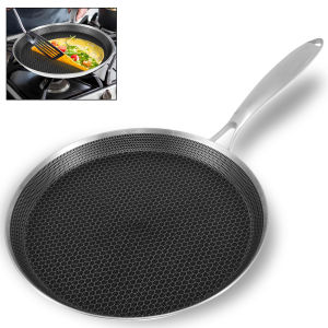 Stainless Steel Frying Pan Non-stick Cooking Honeycomb Dosa Pan Gas Stove Pot Induction Compatible Kitchen Pancake Pans Cookware
