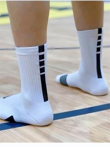 Tommup Classic Towel Bottom Mid-Calf Sports Socks for Training And Running Men Women Breathable Quick Dry Anti-Slip Running Socks