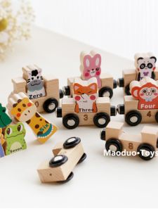 Magnetic Animal Train Educational Intellectual Wooden Toy