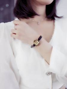 REBIRTH Jam Tangan Wanita Mode Elegan Dan Sederhana Persegi Dial Tali Kulit Jam Tangan Cewek COD