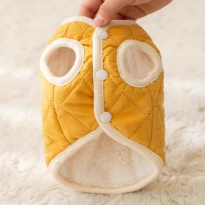 Thickened Autumn Winter Dog Sweater Bear Teddy Warm Cotton Jacket Pulling Harness Pure Color Trendy Vest for Bichon And Poodles