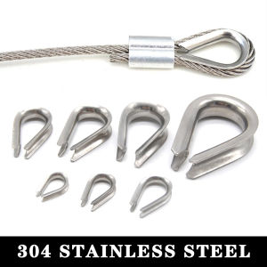 M2 M3 M4 M5-M6-M8-M10 304 Stainless Steel Cable Wire Rope Protective Sleeve Chicke Riggingn Heart Ring Fixing Workpiece