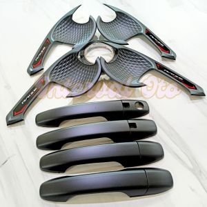 Paket Outer Handle Pegangan Pintu Mobil Toyota Raize 2021 Hitam Cover