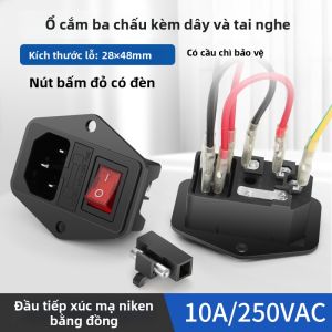 kuicc | Ổ Cắm Điện AC 10A 250V có Công Tắc và Chìa Nối