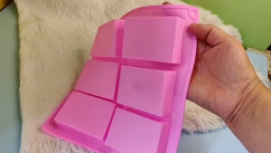 6 Gird Bar Soap Silicone Molder Chocolate Molder Handmade Soap Mold Ice Cube Tray DIY