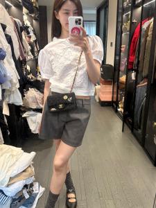 Gray Wide Leg Straight Cut Suit Pants Loose Feel Elegant High Waist Short Trousers Commute Style Casual Pants for Women