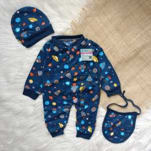 Jumper Bayi Set 3 in 1 Premium Printing 0-3 Bulan