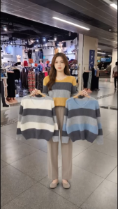 Stella Fashion Korean Style Color Block Chenille Knit Sweater | Soft Loose Fit V-Neck Pullover Top