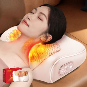 Jinkairui Neck Massager Cervical Massage Pillow Massage Cushion Kneading Back Support Electric Body Massage Machine with Heating Ergonomics Massager for Car Home Office