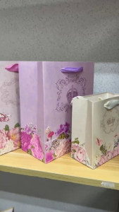 Store Age 12pcs Premium PB Flower Matte Paper Bag Color Paper Bag Bag Goodies Paper Bag Doorgift Murah