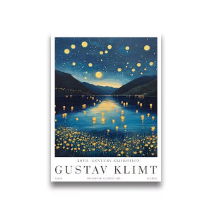 1000PCS Jigsaw Puzzle Gustav Klimt Style Garden Cat And Fox With Moon And Village Scene For Adults Family Fun Brain Teaser Gift