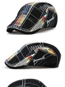 Fashionable Pure Cotton Mens Spring Autumn Beret Cap Artist Hat Trendy Korean Style Youth Casual Hat JAMONT Brand