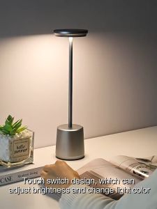 5S Aluminum Alloy Rechargeable LED Desk Lamp with Touch Control Wireless Table Lamp Night Reading Lamp