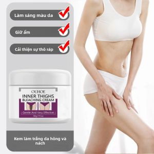 Kem Làm Trắng Da OUHOE Cho Vùng Đùi Trong Và Nách 30g Dưỡng Ẩm Cải Thiện Tông Màu Da Giảm Độ Ráp Cho Làn Da Mịn Màng Hơn.