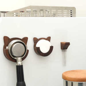 Cute Coffee Filter Paper Storage Magnetic Wall Hanging Net Partition  Style Coffee Accessories Cat Shape Kitchen Tools