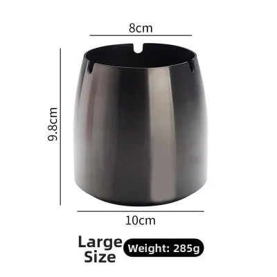 FANZHI | Stainless Steel Ashtray With Lid Prevent Fly Ash Fall-Proof