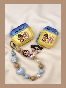 Cute Cartoon Striped Cry Baby AirPods4 Protective Case Wireless Bluetooth Apple pro Earphone Shell Second Generation Third Generation Aipods2 Airpodpro Four Generation Five Box