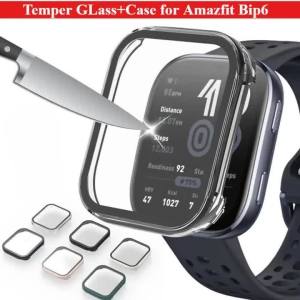 Vỏ Máy Tính Amazfit Bip 6 Với Kính Cường Lực Chống Trầy Xước Bảo Vệ Màn Hình Vỏ Nhựa Dành Cho Người Lớn Phụ Kiện