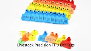 50/20/10 Sets Numbered Plastic Livestock Ear Tags for Pig Sow Goat Sheep Cow Cattle Farm Animal Identification TPU Earring Tagger