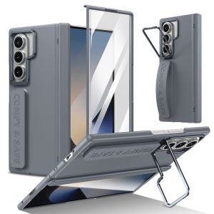 High End Lens Holder Case for Samsung Z Fold 8 Ultra 7 6 Wrist Strap Shell-Film Integrated Hinge Protection Anti-Slip Cover
