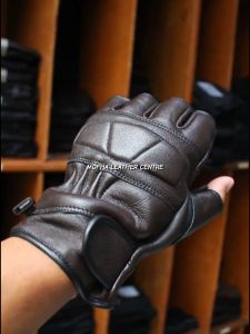 SARUNG TANGAN KULIT KEREN PRIA MODEL JARI PENDEK BUAT MOTORAN DAN TOURING SEHARI-HARI GLOVES MOTOR