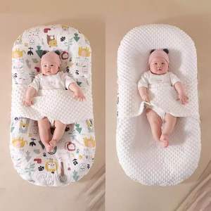 Đệm nhung hạt massa cao cấp cho bé 0-30 tháng đệm ngủ chung giường cho bé sơ sinh nhộng chũn chống giật mình cho bé