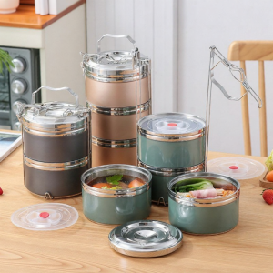 Insulated Stainless Steel Lunch Box Multilayer Large Capacity Portable