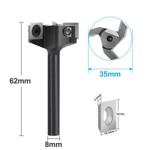 Dao Bào Gỗ XCAN 3/4 Flute Cán 8mm Đầu Mài Bằng Cacbua Dùng Cho Máy CNC Dùng Để Bào Mặt Phẳng Và Làm Phẳng Tấm Gỗ.