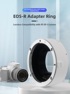 White Canon Ef/Efs-Eosr Micro Single Rf to Ef Adapter Ring Lens Mount Converter for R50 Rp R6 R5C R7 Cameras M50 M6 Efm