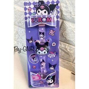 JAM TANGAN ANAK PEREMPUAN KUROMI DIGITAL ADA LAMPU WARNA WARNI DAN LAMPU