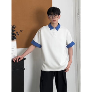 Áo Thun Polo Nam Tay Ngắn Mùa Hè Phong Cách Mỹ Cổ Polo Nam Tay Ngắn Giả Hai Mảnh Thời Trang Thanh Lịch Thường Ngày