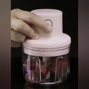 Home2U🏡 250ML Electric Garlic Masher Automatic Garlic Crusher Chopper Portable USB Charging with 2 Cup Size Blend Food chopper wireless blender Electric Mini Speedy Chopper Food Grinder Garlic Blender Masher Portable Vegetable Chilli Meat Processor Cutte