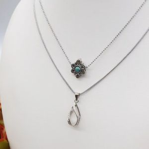 สร้อยคอโรเดียมลายกระดูกงูห้อยจี้ คละแบบ ความยาว 16 นิ้ว สร้อยแฟชั่น ใส่ได้ทุกโอกาส งาบชุบ พร้อมส่ง