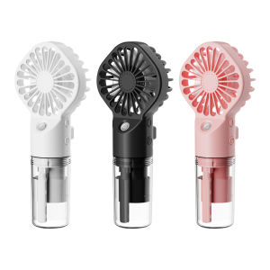 【New Arrival】 Handheld Mini Air Conditioner USB Rechargeable Portable Humidifier Mist Cooler 4 Speed Cooling Spray Humidifier Fan Low Noise Summer Gift