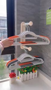 Clothes Rack Wall Retractable Hanger Storage Rack Hanging Organizer Rack for Clothes