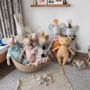 2025 Baby Plush Toy Comforts Sleeping Cute Rabbit Bear Mouse Baby Girl Doll Cloth Doll Doll