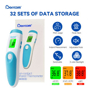 Berrcom Non Contact Forehead Thermometer Digital 3 in 1 Contactless Infrared Thermometer for Babies Adults Objects and Space Instant Measuring Time Memory Function