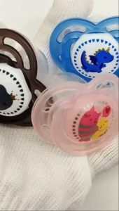Baby Pacifier With 30cm Elastic Anti-Lost Clip Soft Silicone Nipple Easy Grip Design