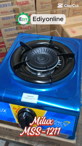 【NEW】 MILUX MSS-1211 Cyclone Blaze Stainless Steel Single Burner Dapur Gas Cooker 煤气灶 Ediyonline Ediy