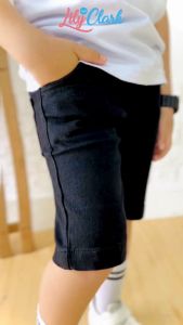 Lily And Clark Celana Jeans Pendek Basic Anak Laki-Laki Warna Hitam JPB01 Bold V2
