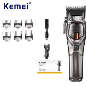 Máy Cắt Tỉa Tóc Không Dây Chuyên Nghiệp Kemei 1726 Với Lưỡi DLC Động Cơ Từ Tính 10000 Vòng/phút Dành Cho Nam Giới - Máy Cắt Tóc 12W Đa Chức Năng