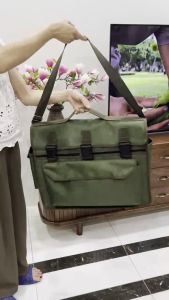 Túi đựng đồ nghề VẢI DÙ XANH bộ đội thợ điện tử điện lạnh gọn nhẹ tiện lợi (nhiều kích thước)