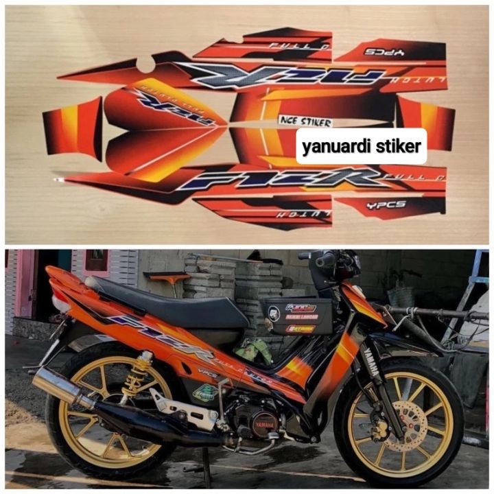Sticker Motor Fiz R STRIPING STIKER LIST YAMAHA FIZ R FIZR F1ZR HITAM OREN TAHUN 2003 ...