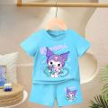 SETELAN KUROMI ANAK PEREMPUAN 2-9 TAHUN/ BAJU SETELAN ANAK CEWEK KUROMI TERBARU. 