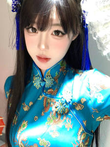 Chinese Cheongsam Dress Halloween Christmas Cosplay Uniform Soft Girl Maid Uniform Short Sleeve Daily Wear Other Material